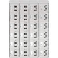 Casiers &eacute;conomiques perfor&eacute;s et assembl&eacute;s Clean Line, 6 niveaux, Bloc de 4, 18" x 72" x 12", Acier SPOC Demo