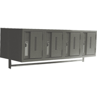 Casiers muraux robustes, Bloc de 4, 18" x 12" x 12", Acier SPOC Demo