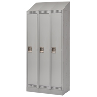 Casiers, Bloc de 3, 36" x 18" x 86", Acier, Gris, D&eacute;mont&eacute; SPOC Demo