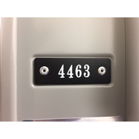 Plaque num&eacute;rot&eacute;e pour casier SPOC Demo