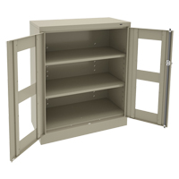 Armoire &agrave; hauteur de comptoir C-Thru, Acier, 2 Tablettes, 42" h x 36" la x 18" p SPOC Demo