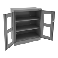 Armoire &agrave; hauteur de comptoir C-Thru, Acier, 2 Tablettes, 42" h x 36" la x 18" p SPOC Demo
