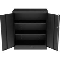 Armoire standard &agrave; hauteur de comptoir, Acier, 2 Tablettes, 42" h x 36" la x 18" P, Noir SPOC Demo