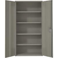 Hi-Boy Storage Cabinet, Steel, 4 Shelves, 72" H x 36" W x 18" D, Grey SPOC Demo