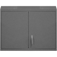 Wall-Mounted Cabinet, 27" H x 29-7/8" W x 13-11/16" D, 2 Shelves, Steel, Grey SPOC Demo