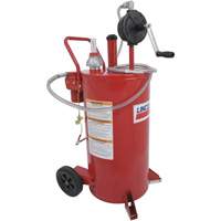 Chariot &agrave; carburant en acier de 25 gallons avec pompe rotative bidirectionnelle et filtre SPOC Demo