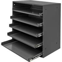 Compartment Box Cabinet, Steel, 5 Slots, 20-1/2" W x 12-1/2" D x 21" H, Grey SPOC Demo