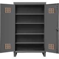 Heavy-Duty Outdoor Cabinet, Steel, 4 Shelves, 78" H x 48" W x 24" D, Grey SPOC Demo