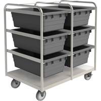 Mobile Tub Rack, Double-sided, 6 bins, 26" W x 36" D x 42" H SPOC Demo