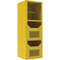 Spill Control Cabinet, 1 Shelves, 72" H x 24" W x 24" D, Steel, Yellow SPOC Demo