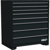 Modular Drawer Cabinet, 8 Drawers, 48" W x 24" D x 40" H, Black SPOC Demo