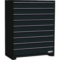 Modular Drawer Cabinet, 9 Drawers, 30" W x 28" D x 60" H, Black SPOC Demo