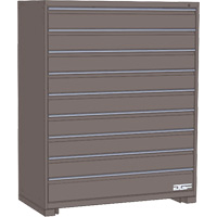 Modular Drawer Cabinet, 9 Drawers, 24" W x 24" D x 60" H, Grey SPOC Demo