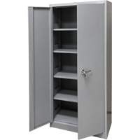 Storage Cabinet, Steel, 4 Shelves, 66" H x 30" W x 15" D, Grey SPOC Demo