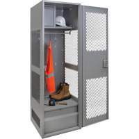 Gear Locker with Door, Steel, 24" W x 24" D x 72" H, Grey SPOC Demo