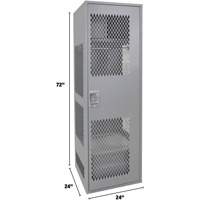 Gear Locker with Door, Steel, 24" W x 24" D x 72" H, Grey SPOC Demo
