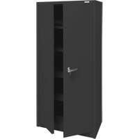 Storage Cabinet, Steel, 4 Shelves, 66" H x 30" W x 15" D, Black SPOC Demo