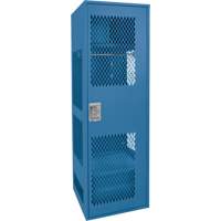Casier pour &eacute;quipement avec porte, Acier, 24" la x 18" p x 72" h, Bleu fonc&eacute; SPOC Demo
