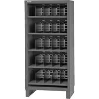 Armoire robuste &agrave; façade ouverte avec s&eacute;parateurs, Acier, 0 tiroirs, 36" x 24" x 78", Gris SPOC Demo