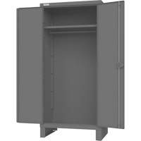 Cabinet with Hanging Bar & Standard Recessed Doors, Steel, 78" H x 36" W x 24" D, Grey SPOC Demo