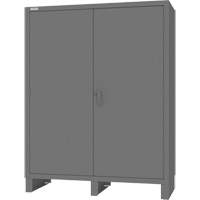 Cabinet with Hanging Bar & Standard Recessed Doors, Steel, 78" H x 60" W x 24" D, Grey SPOC Demo