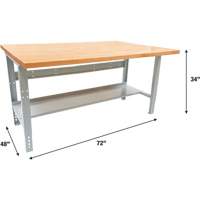 Industrial Modular Workbench, 1000 lbs. Cap., 72" W x 48" D SPOC Demo