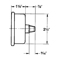 Manom&egrave;tres,  2-1/2", 30" Hg-0" Vac, Fixation inf&eacute;rieure, Analogique rempli de liquide SPOC Demo
