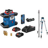 Ensemble laser rotatif horizontal auto-nivelant connect&eacute; Revolve4000, 4000' (1219,2 m), 635 N.m SPOC Demo