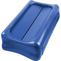 Slim Jim&reg; Waste Receptacle Lid, Swing Lid, Plastic, Fits Container Size: 22" x 11" SPOC Demo