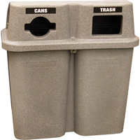 Recycling Containers Bullseye, Curbside, Plastic, 2 x 22 US gal. SPOC Demo