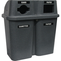 Recycling Containers Bullseye, Curbside, Plastic, 2 x 22 US gal. SPOC Demo
