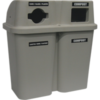 Recycling Containers Bullseye, Curbside, Plastic, 2 x 22 US gal. SPOC Demo