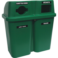 Recycling Containers Bullseye, Curbside, Plastic, 2 x 22 US gal. SPOC Demo