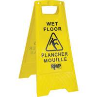 Panneau d'avertissement "Plancher mouill&eacute;", Bilingue avec pictogramme SPOC Demo