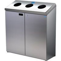 Floor Standing Recycling Station, Bulk, Stainless Steel, 42 gal. SPOC Demo