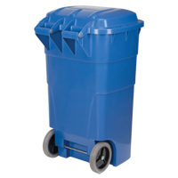 Roll Out Recycling Bin, Curbside, Polyethylene, 65 US gal. SPOC Demo
