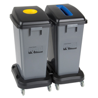 Recycling & Waste Receptacle Dolly, Polypropylene, Black, Fits: 17-1/4" x 12-1/2" SPOC Demo