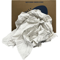 Recycled Wiping Rags, Cotton, White, 20 lbs. SPOC Demo