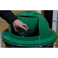 Drum Waste Disposal Top, Dome Lid, Metal, Fits Container Size: 23-1/2" Dia. SPOC Demo