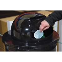 Drum Waste Disposal Top, Dome Lid, Metal, Fits Container Size: 23-1/2" Dia. SPOC Demo