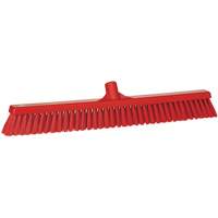 Combo Bristle Push Broom, Coarse/Fine Bristles, 24-1/2", Polyester, Red SPOC Demo