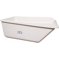 Angled Dump Tub, Plastic, White SPOC Demo