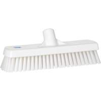 Deck & Wall Scrub Brush, Stiff Bristles, 12", Polyester, White SPOC Demo