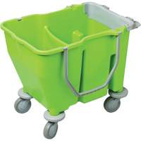 Double Mop Bucket with Wringer, 3.75 US Gal. (60 qt.) Capacity, Green SPOC Demo