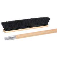 Push Broom with Metal-Threaded Handle, 24", Medium, Tampico Bristles SPOC Demo