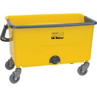 Microfibre Mop Bucket & Wringer, Strainer, 11 US Gal. (44 Quart), Yellow SPOC Demo