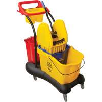 Multifunctional Mop Trolley, Down Press, 9.5 US Gal.(38 Quart), Yellow SPOC Demo