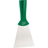 Grattoir en acier inoxydable avec poign&eacute;e montable sur manche, Vert, 4" la x 8" lo SPOC Demo