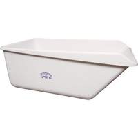 Angled Dump Tub with Drain, Plastic, White SPOC Demo