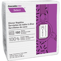 Pro Select&reg; 1/8 Fold Dinner Napkin, 2 Ply, 15" x 16" SPOC Demo
